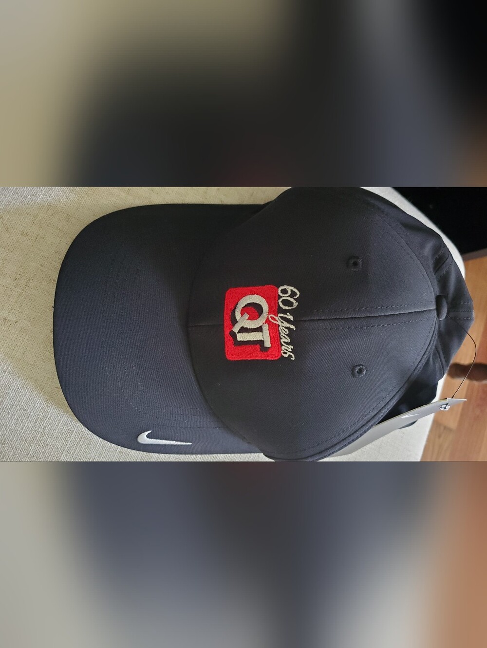 Nike Black Cap with Red and White Embroidered QT 60 Years LOGO unisex